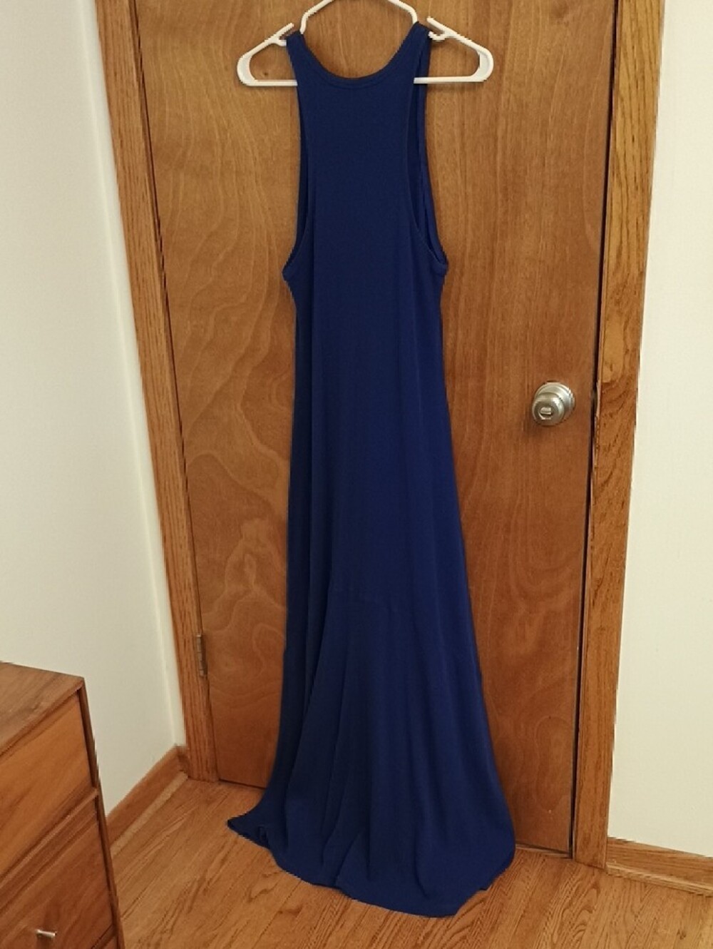 Lauren Ralph Lauren Royal Blue High-Neck Sleeveless Maxi Dress - Picture 5 of 7